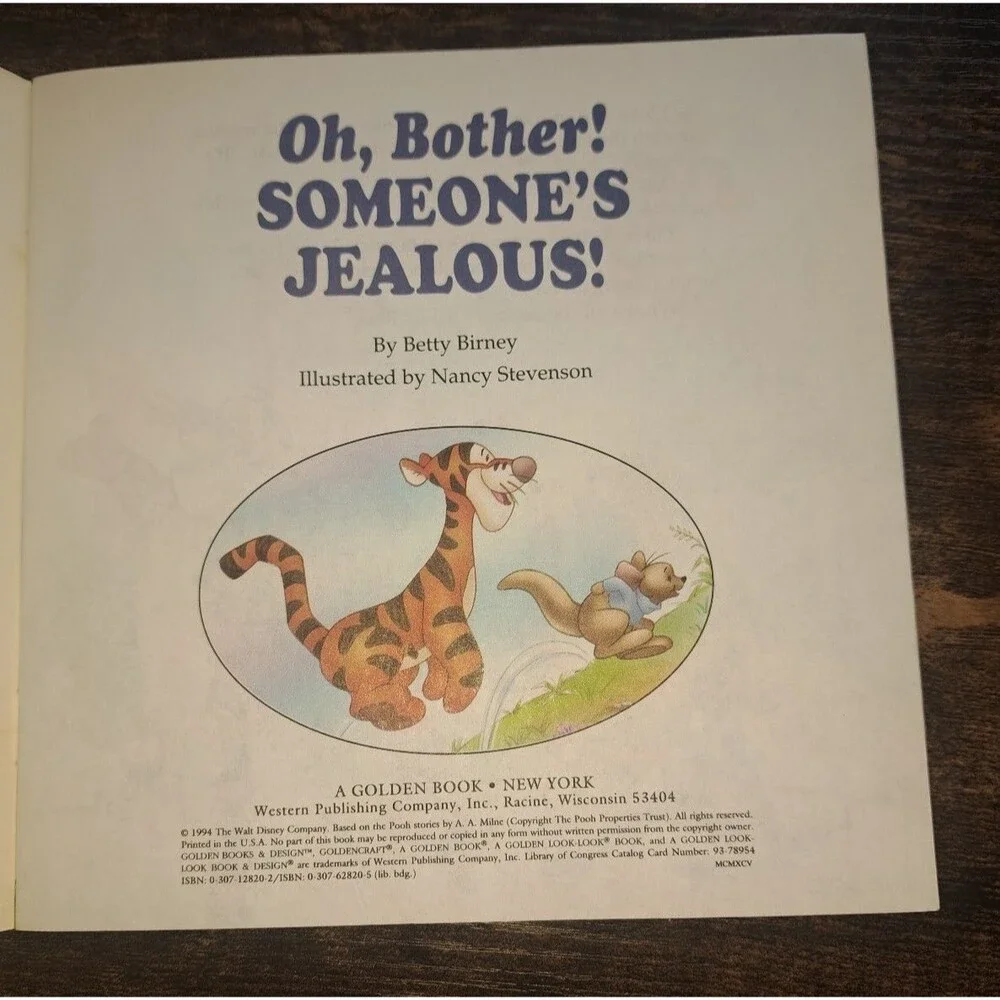 OH, BOTHER! SOMEONE’S JEALOUS DISNEY WINNIE THE POOH HELPING HANDS BOOK